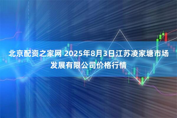 北京配资之家网 2025年8月3日江苏凌家塘市场发展有限公司价格行情